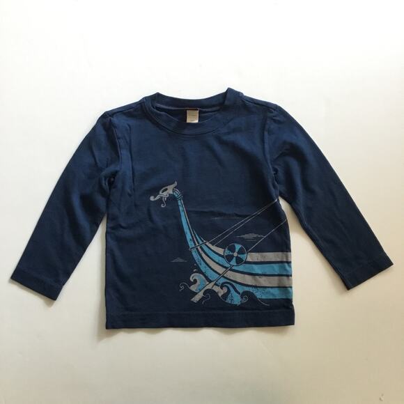 Tea Collection navy Viking ship tee - Picture 2 of 5